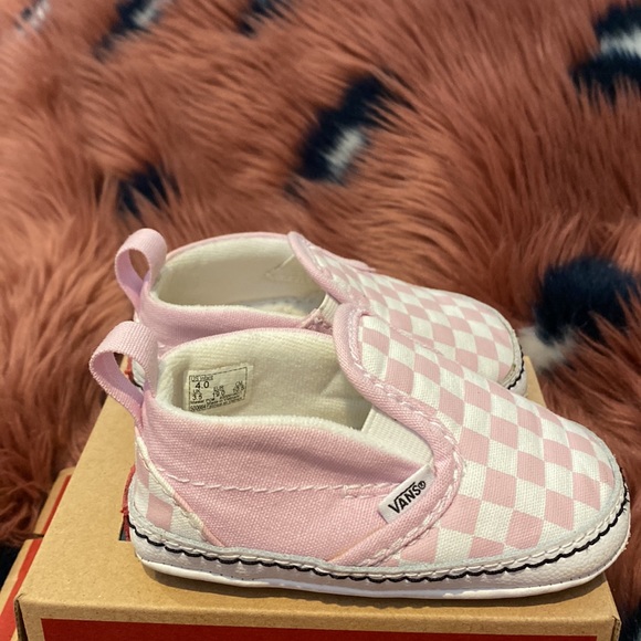 VANS INFANT SLIP-ON V CRIB CHECKERBOARD SHOE - Picture 3 of 7